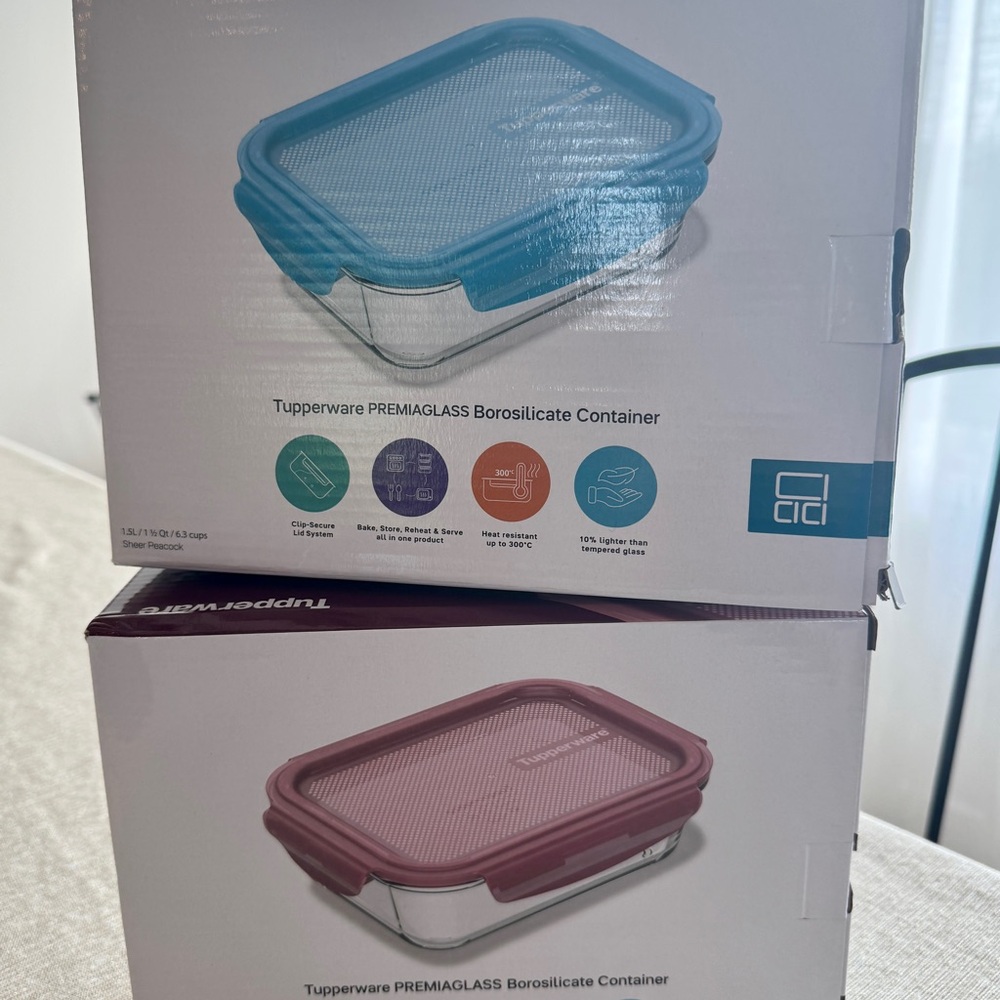 Tupperware PREMIAGLASS Storage Containers